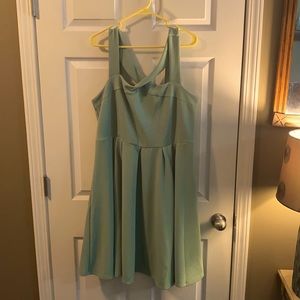 Torrid NWT knit cross front skater dress